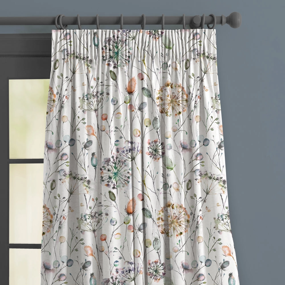 Boronia Ann Printed Made to Measure Curtains Coral