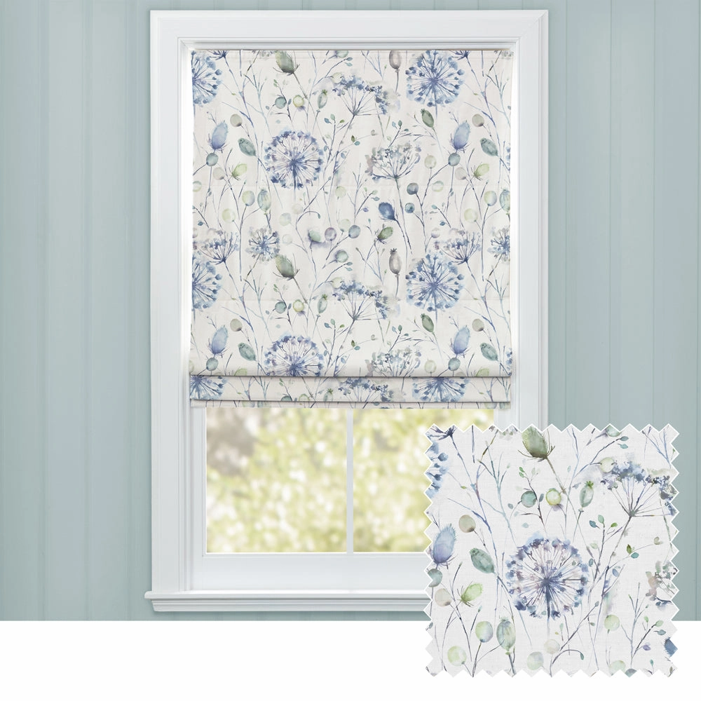 Boronia Printed Cotton Made to Measure Roman Blinds Crocus/Creambedding sets ,throw blankets 