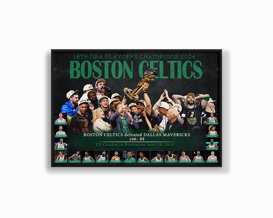 Boston Celtics 2024 Championship Team Celebration Framehandmade souvenirs