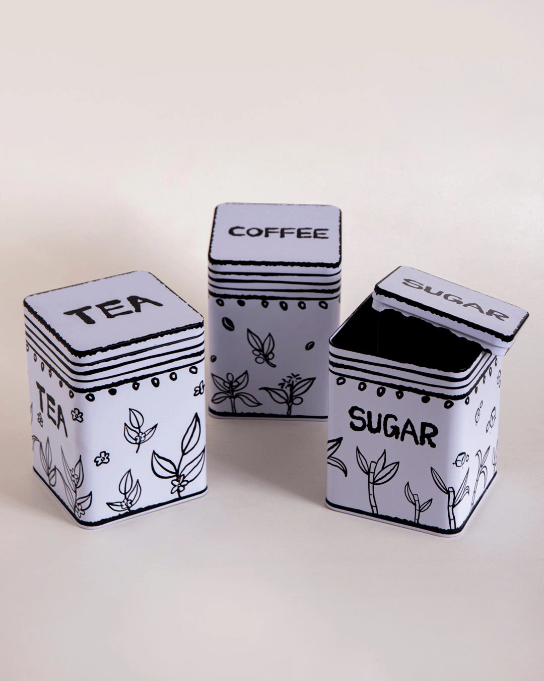 Botanical Bliss Kitchen Storage Canisters - Set Of 3