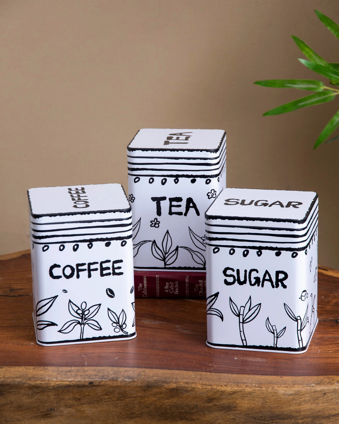 Botanical Bliss Kitchen Storage Canisters - Set Of 3modern kitchen decor ,kitchen dinner set ,dinnerware 