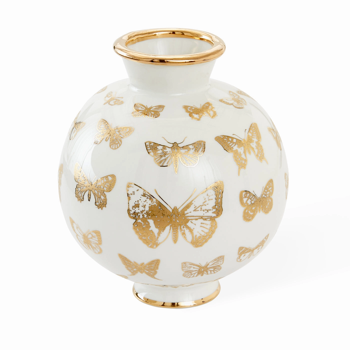 Botanist Round Butterfly Vasehandmade ceramic dinnerware set