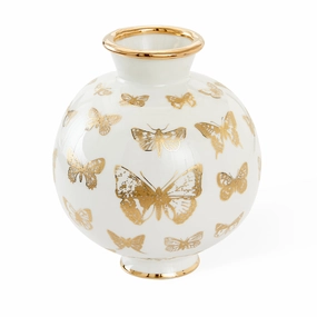 Botanist Round Butterfly Vasehandmade ceramic dinnerware set