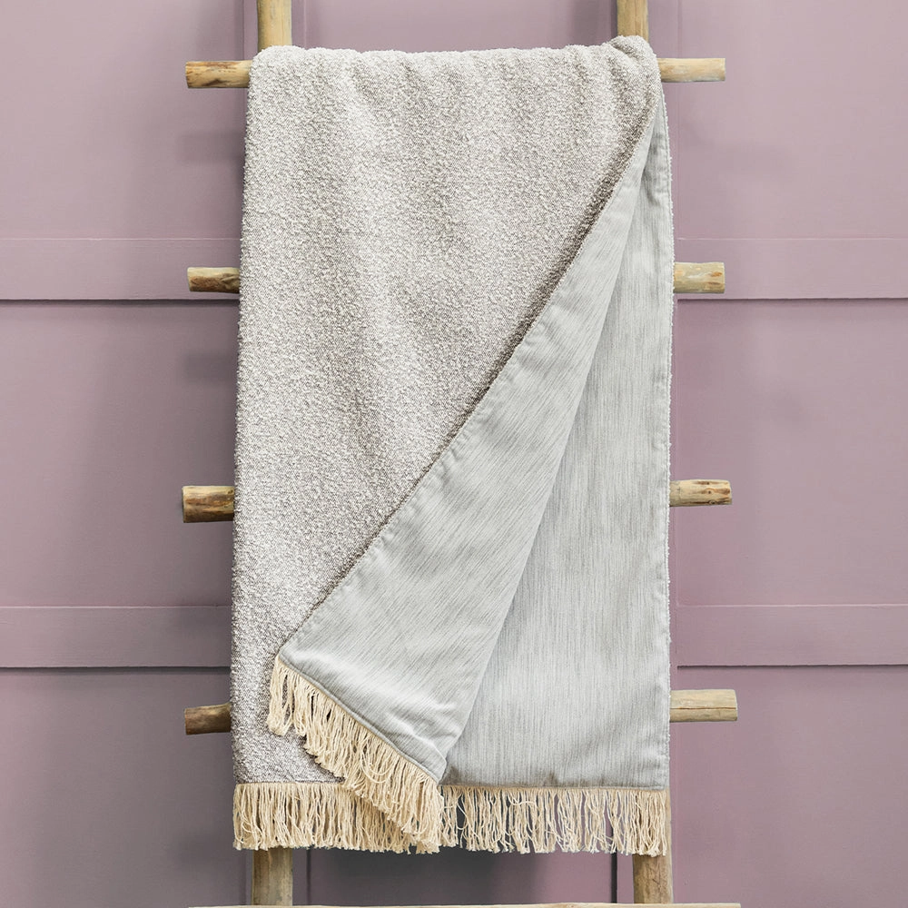 Boucle Bobble Throw Barley