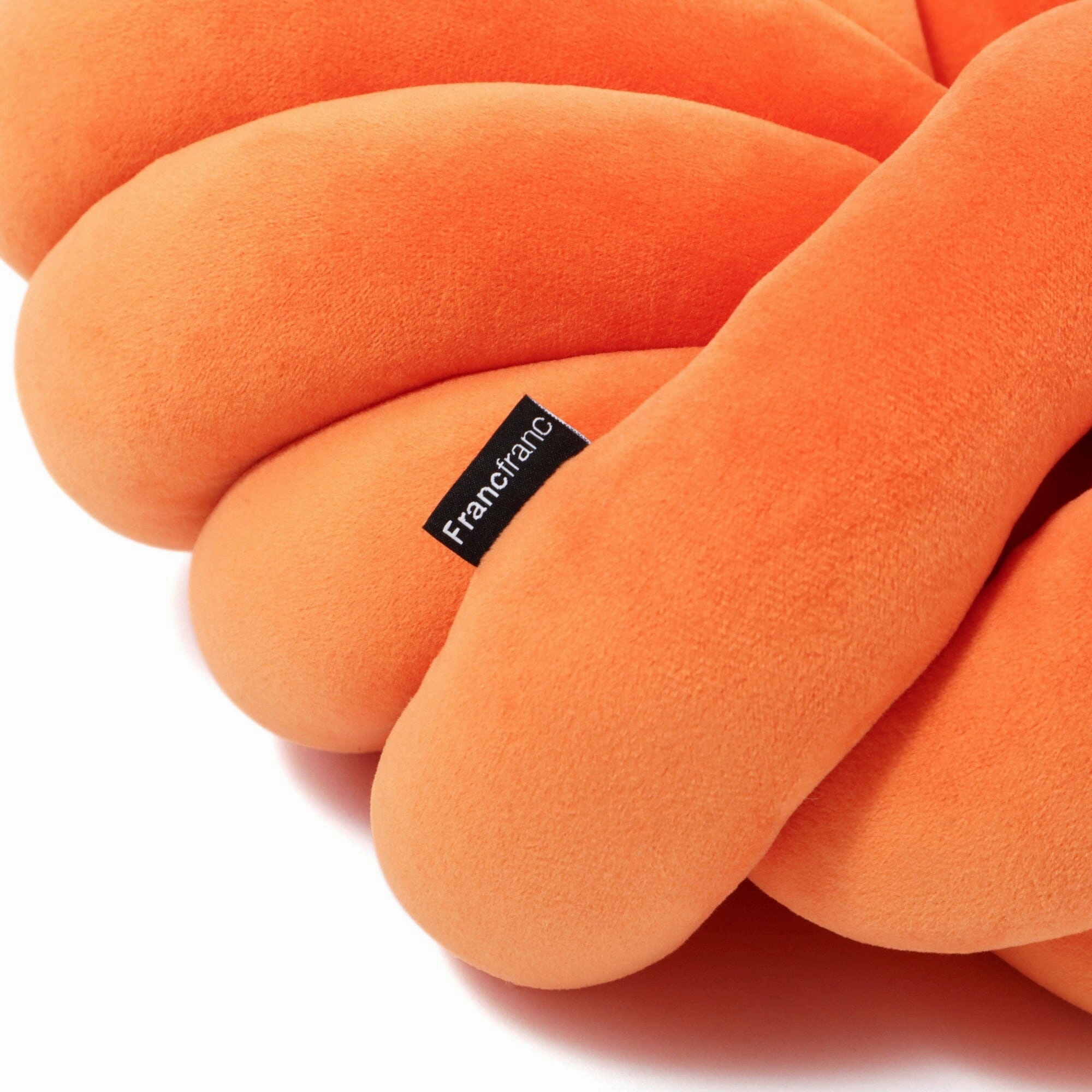 Braid Cushion Twist Orange