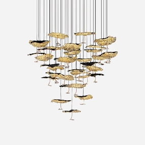 Brass Aviary Constellation Chandelierrustic chandelier,bedroom chandelier 