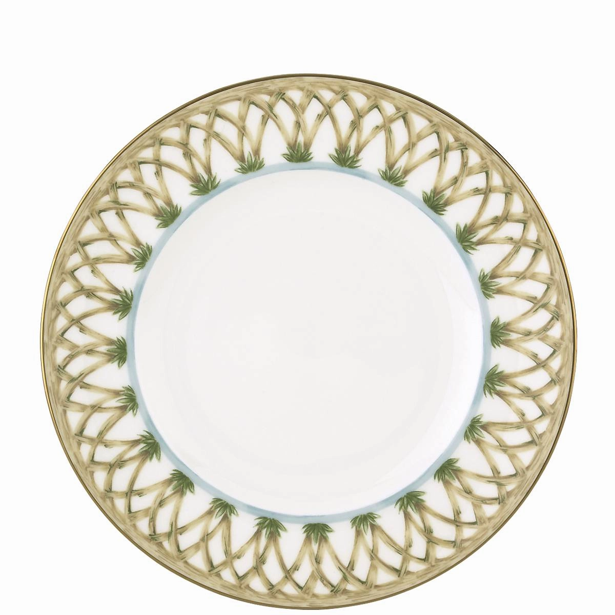 British Colonial Bamboo Accent Platesummer decor ,outdoor summer decor 