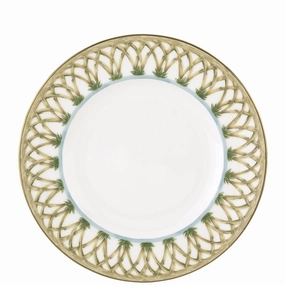 British Colonial Bamboo Accent Platesummer decor ,outdoor summer decor 