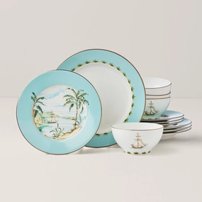 British Colonial Tradewind 12-Piece Dinnerware Setmodern kitchen decor ,kitchen dinner set ,dinnerware 