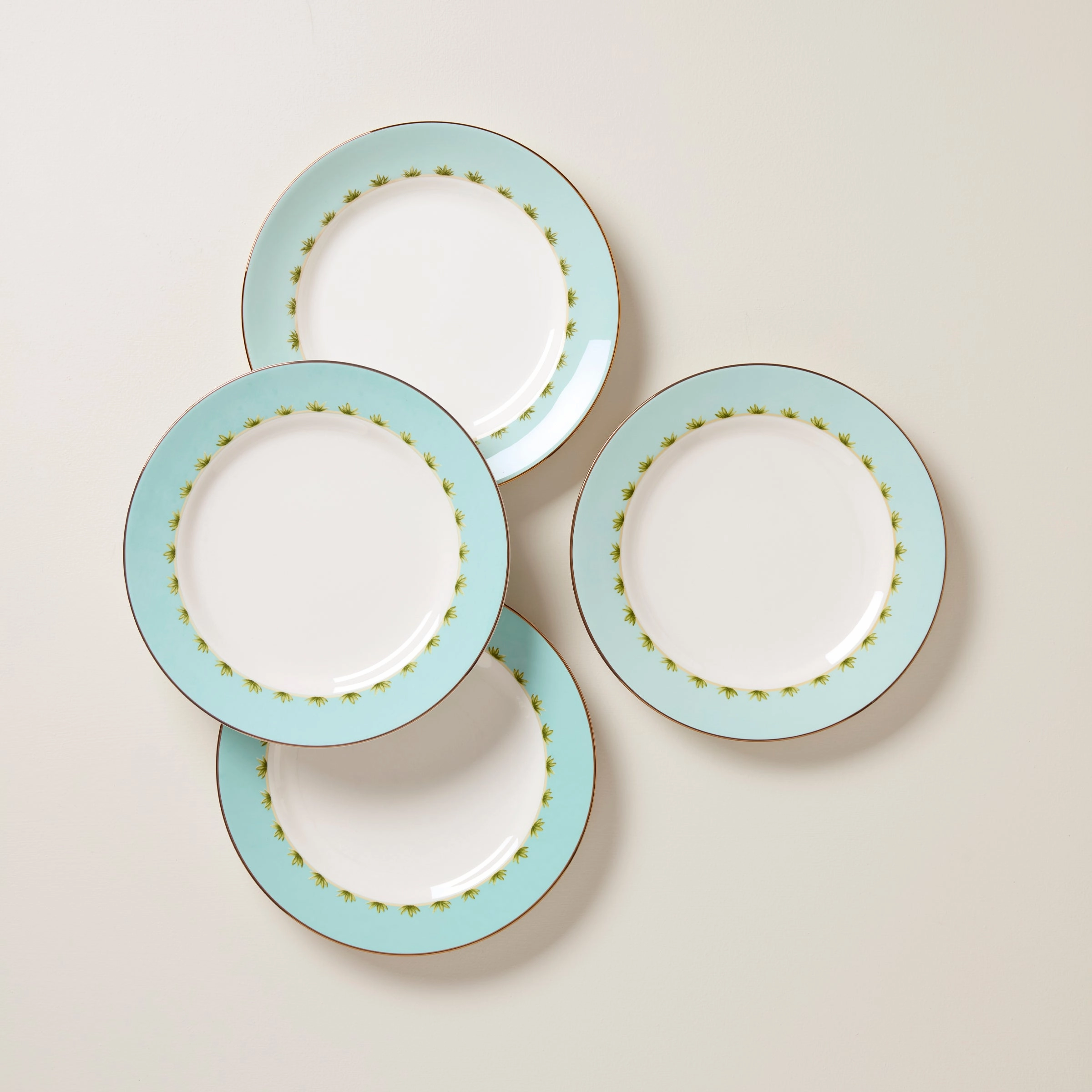British Colonial Tradewind Dinner Plates - Set of 4summer decor ,outdoor summer decor 