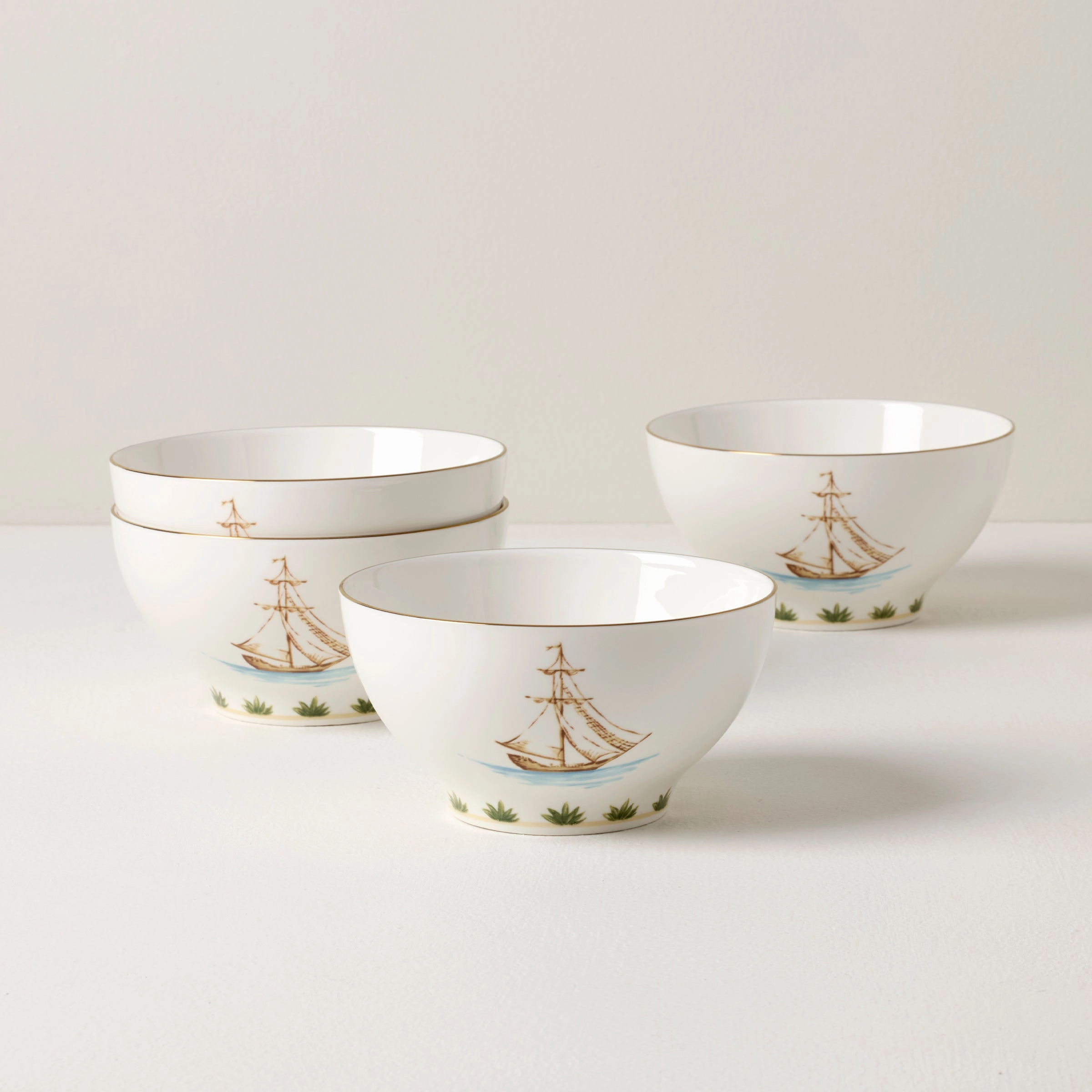 British Colonial Tradewind Rice Bowls - Set of 4summer decor ,outdoor summer decor 