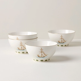 British Colonial Tradewind Rice Bowls - Set of 4summer decor ,outdoor summer decor 