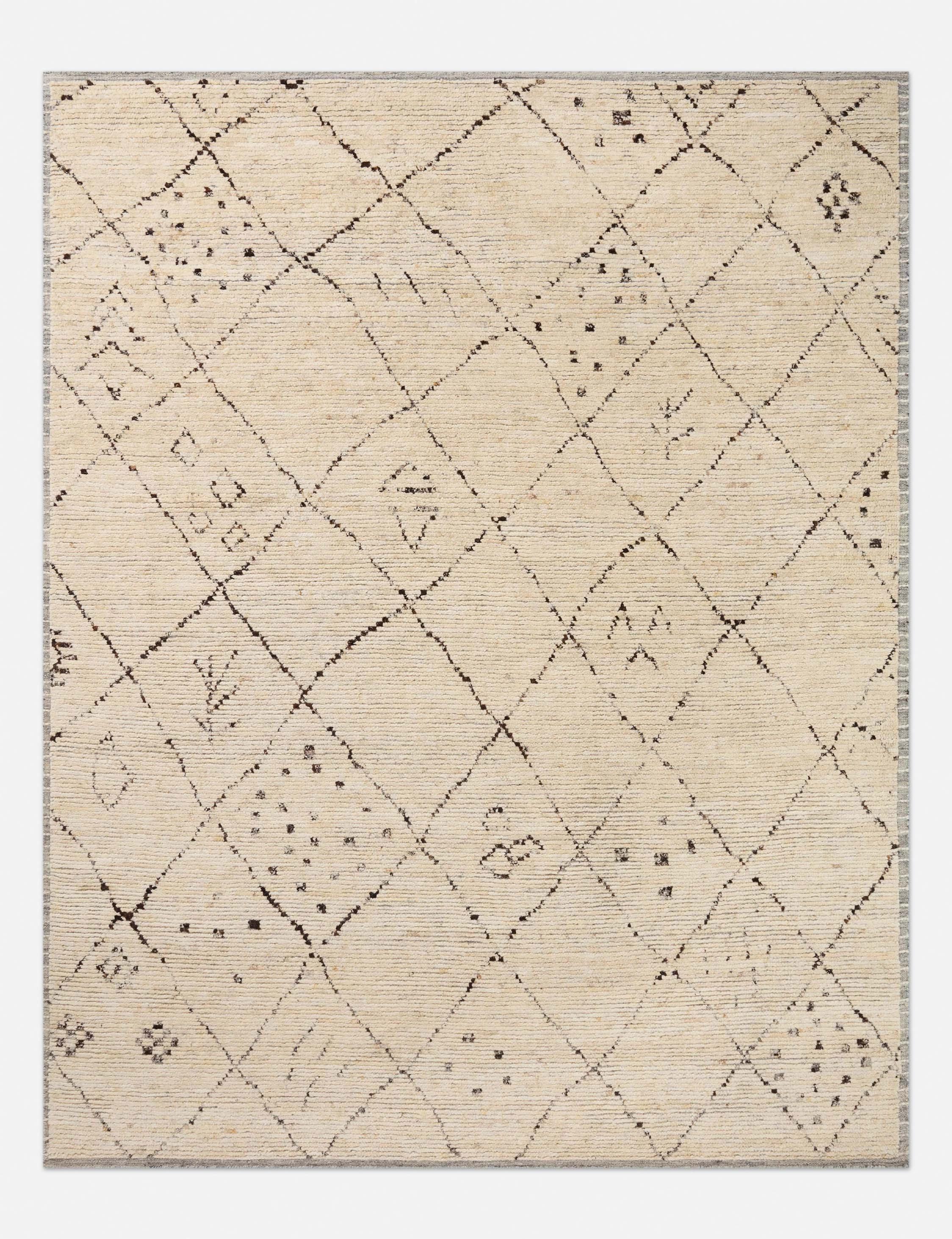 Briyana II Hand-Knotted Wool Rug by Amber Lewis x Loloimodern color block patchwork rug