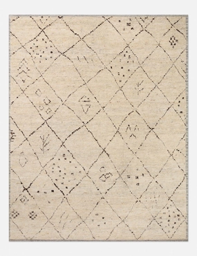 Briyana II Hand-Knotted Wool Rug by Amber Lewis x Loloimodern color block patchwork rug