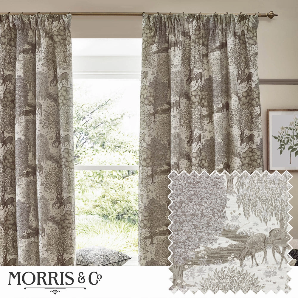 Brook Woodland Jacquard Pencil Pleat Curtains Linenbedding sets ,throw blankets 