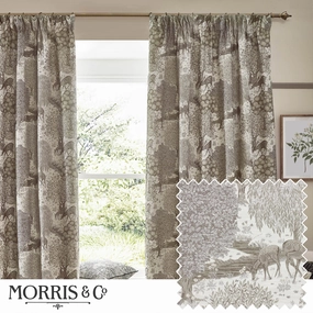Brook Woodland Jacquard Pencil Pleat Curtains Linenbedding sets ,throw blankets 