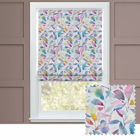 Brympton Printed Cotton Made to Measure Roman Blinds Creambedding sets ,throw blankets 