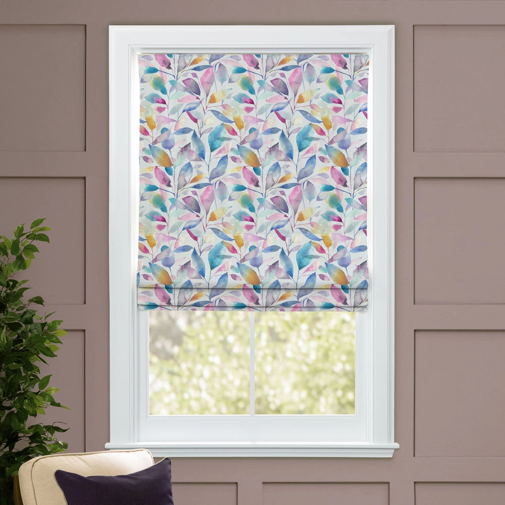 Brympton Printed Cotton Made to Measure Roman Blinds Cream