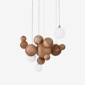 Bubble Wood Balls Chandelierrustic chandelier,bedroom chandelier 