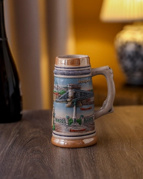 Budapest - Vintage Stein Beer Mugmodern kitchen decor ,kitchen dinner set ,dinnerware 