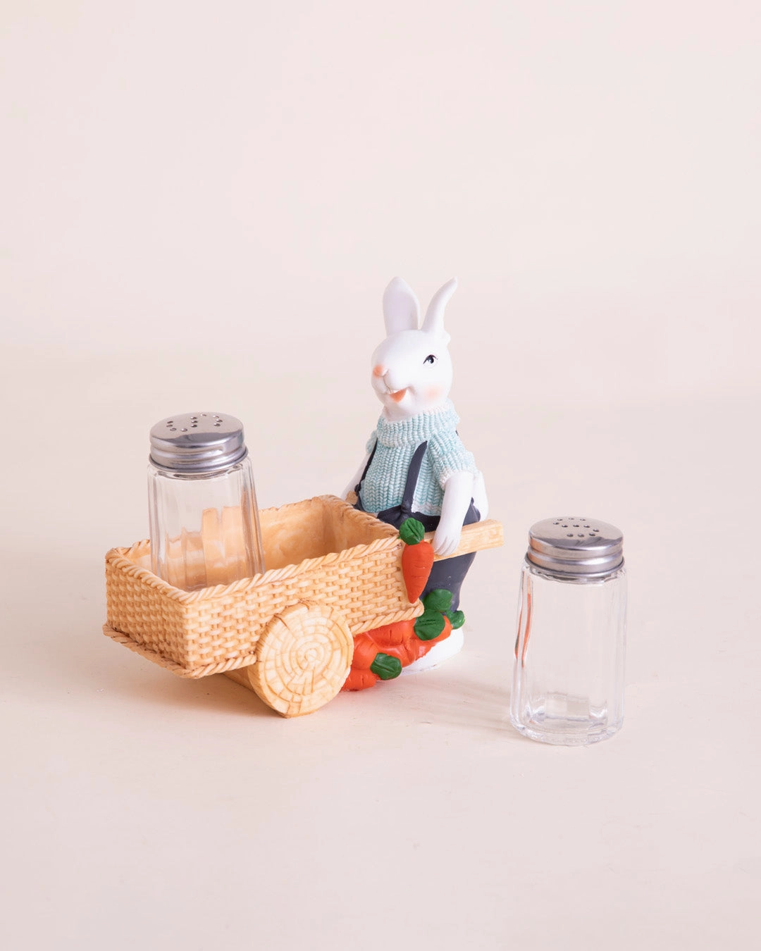 Bunnys Garden Salt & Pepper Shaker Set - Blue