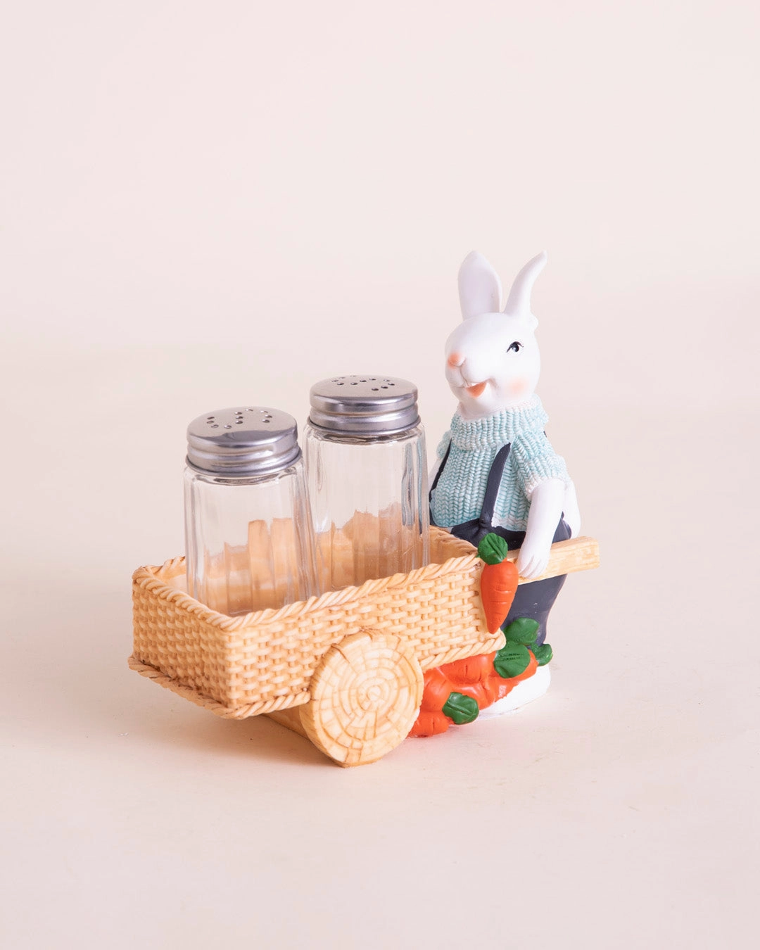 Bunnys Garden Salt & Pepper Shaker Set - Blue