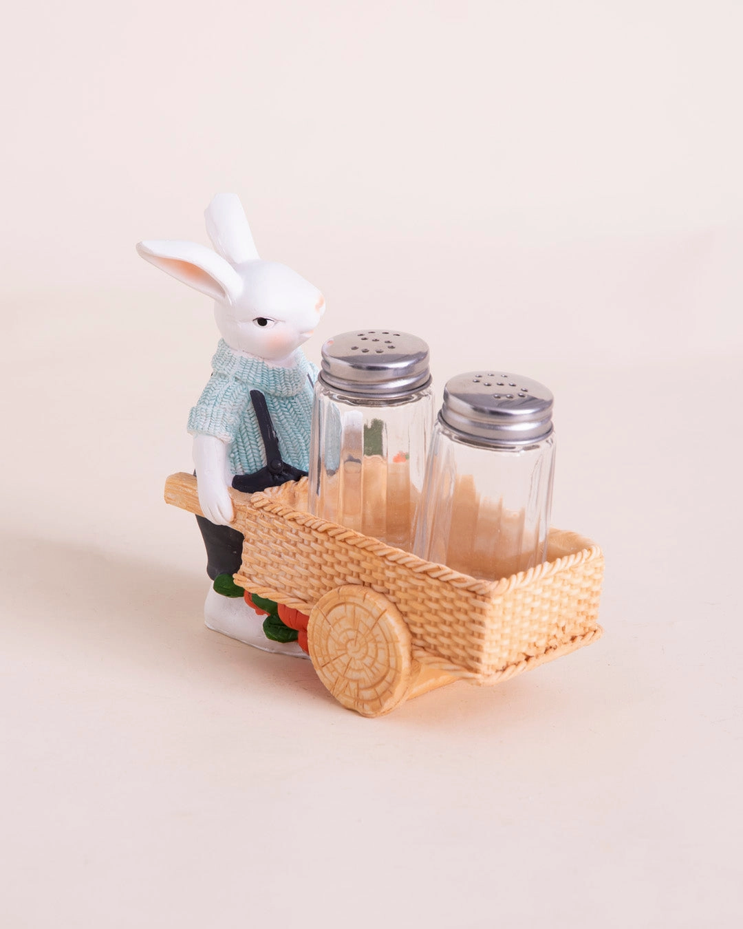 Bunnys Garden Salt & Pepper Shaker Set - Blue