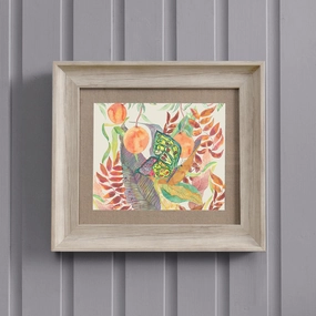 Butterfly Framed Print Birch/Linenhome decor ,wall decor 