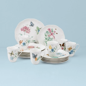Butterfly Meadow 18-Piece Dinnerware Seteaster decorations ,easter centerpiece 