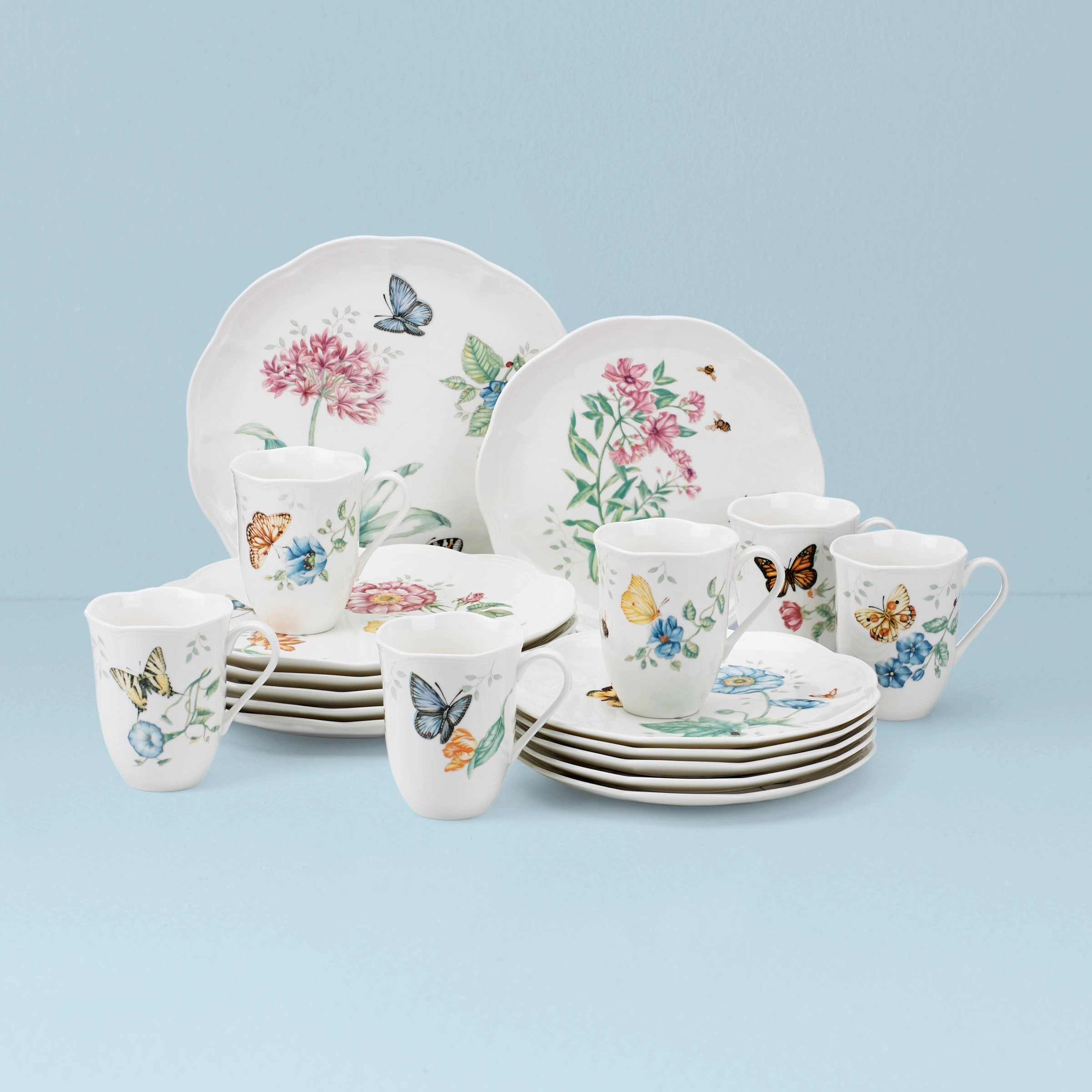 Butterfly Meadow 18-Piece Dinnerware Seteaster decorations ,easter centerpiece 
