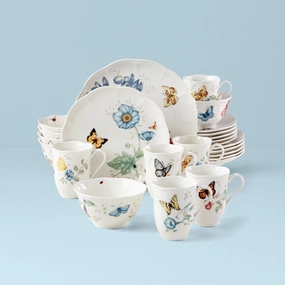 Butterfly Meadow 24-Piece Dinnerware Seteaster decorations ,easter centerpiece 
