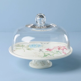 Butterfly Meadow 25th Anniversary Cake Platemodern kitchen decor ,kitchen dinner set ,dinnerware 