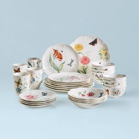 Butterfly Meadow 28-Piece Dinnerware Seteaster decorations ,easter centerpiece 