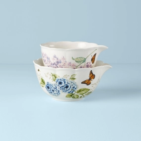 Butterfly Meadow 2-Piece Nesting Bowl Setmodern kitchen decor ,kitchen dinner set ,dinnerware 