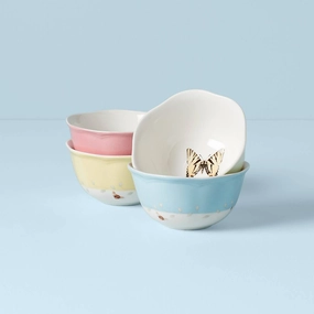 Butterfly Meadow 4-Piece Bowl Seteaster decorations ,easter centerpiece 
