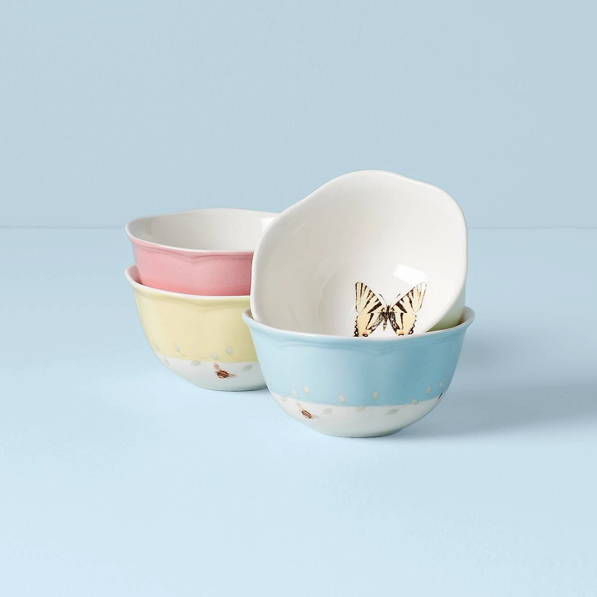 Butterfly Meadow 4-Piece Bowl Setmodern kitchen decor ,kitchen dinner set ,dinnerware 