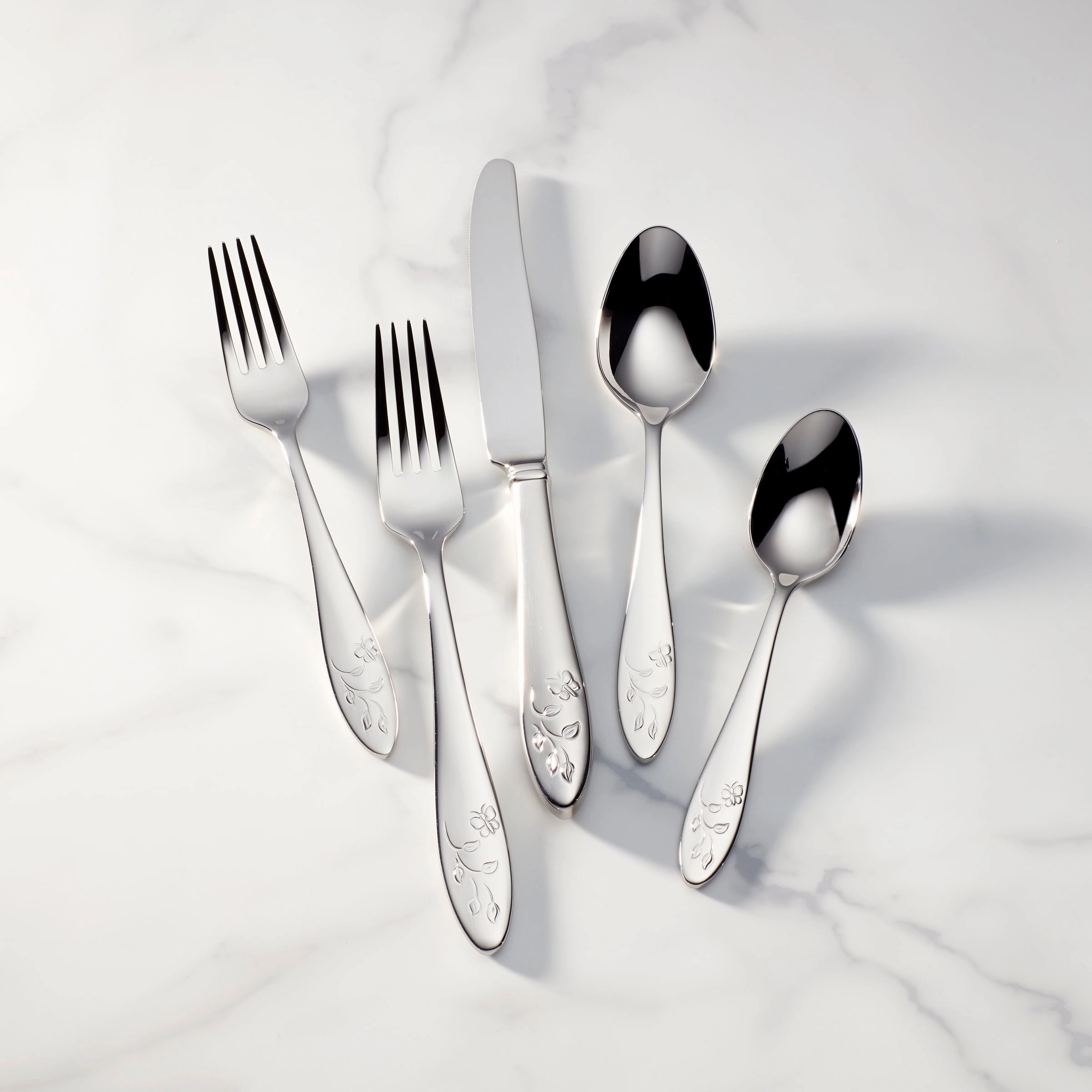 Butterfly Meadow 65 Piece Flatware Seteco-friendly bamboo fiber tableware set 