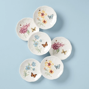 Butterfly Meadow 6-Piece Tidbit Plate Seteaster decorations ,easter centerpiece 