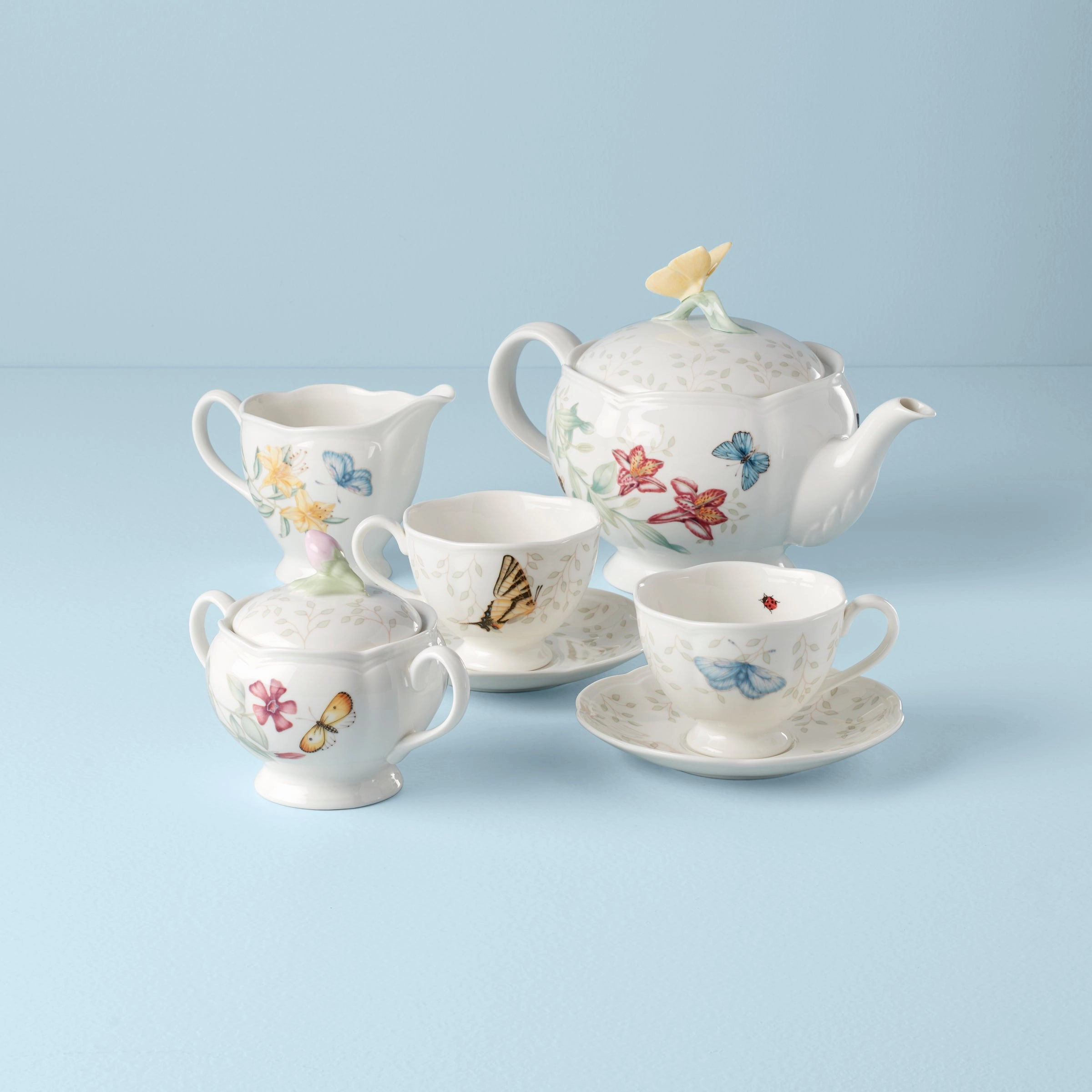 Butterfly Meadow 7-Piece Tea Seteaster decorations ,easter centerpiece 