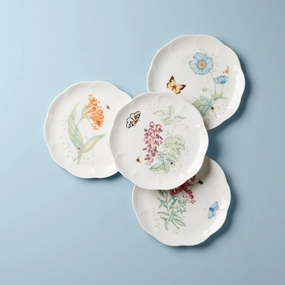 Butterfly Meadow Accent Plates - Set of 4modern kitchen decor ,kitchen dinner set ,dinnerware 
