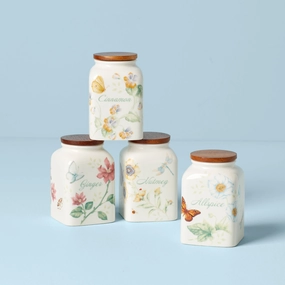 Butterfly Meadow Baking Spice Jars - Set Of 4modern kitchen decor ,kitchen dinner set ,dinnerware 