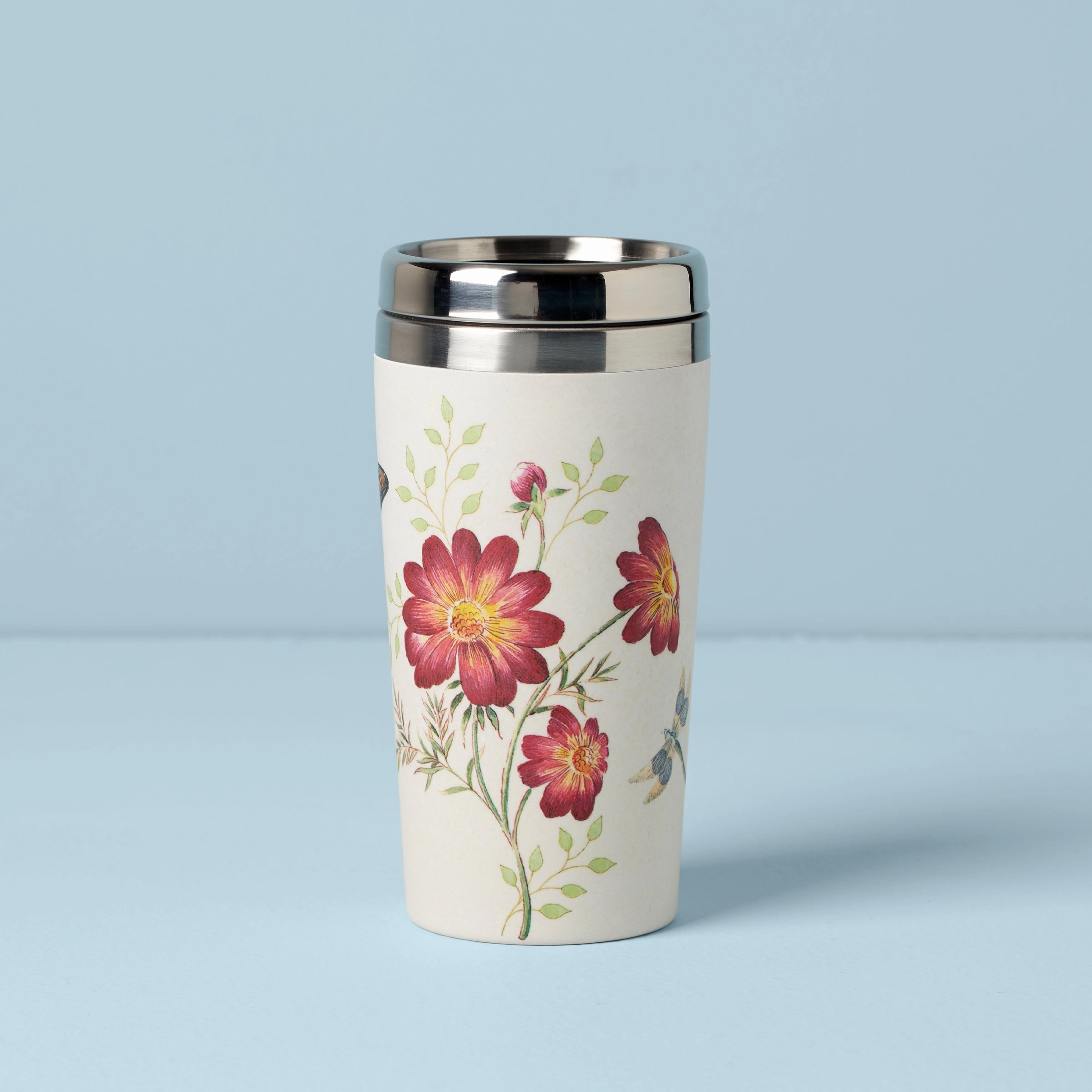 Butterfly Meadow Bamboo Travel Mugglass cups ,personalized mugs 