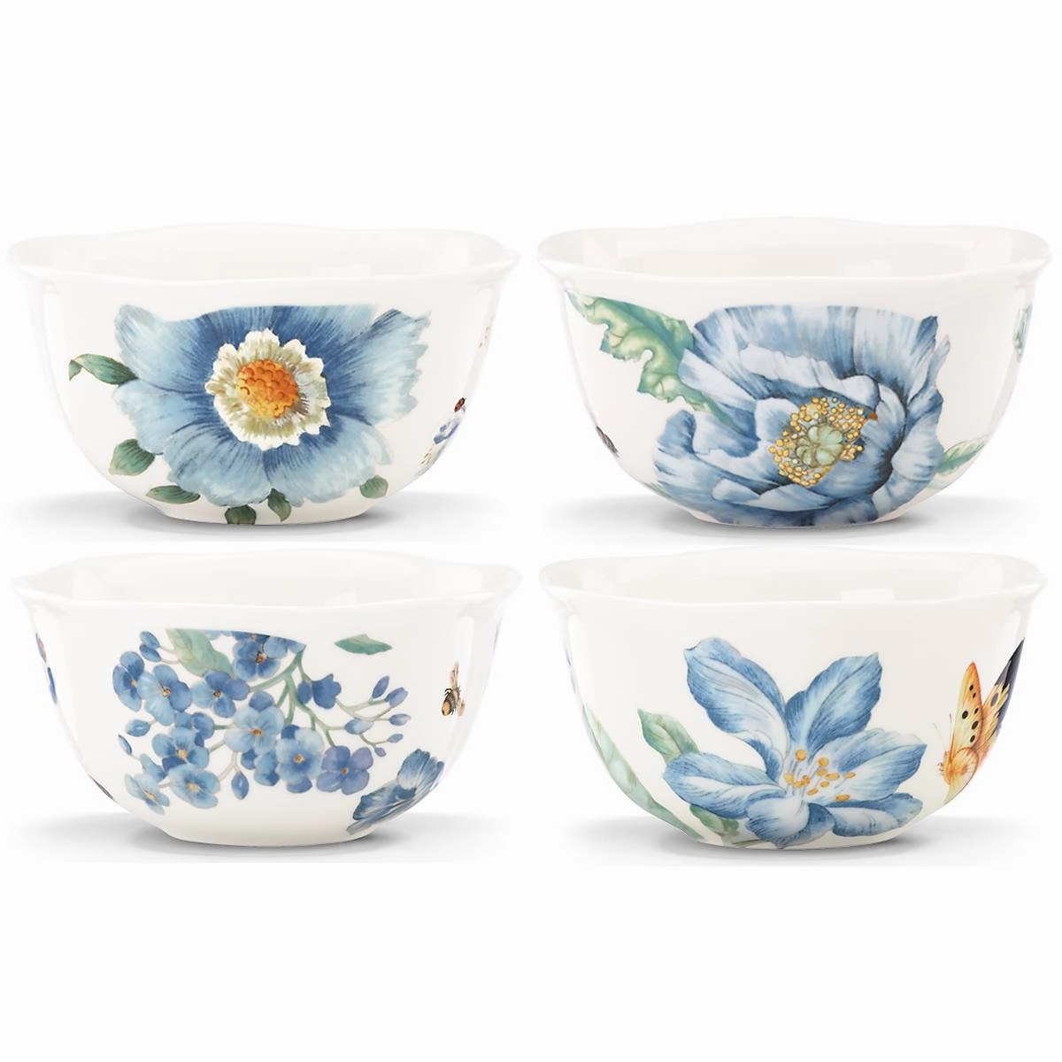 Butterfly Meadow Blue Dessert Bowls - Set of 4