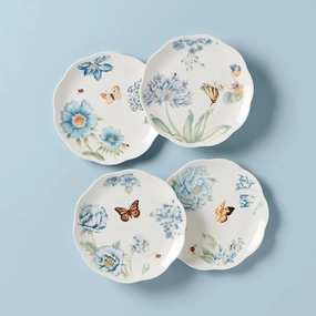 Butterfly Meadow Blue Dessert Plates - Set of 4modern kitchen decor ,kitchen dinner set ,dinnerware 