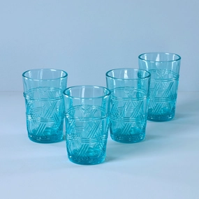 Butterfly Meadow Blue Tall Glasses - Set Of 4summer decor ,outdoor summer decor 