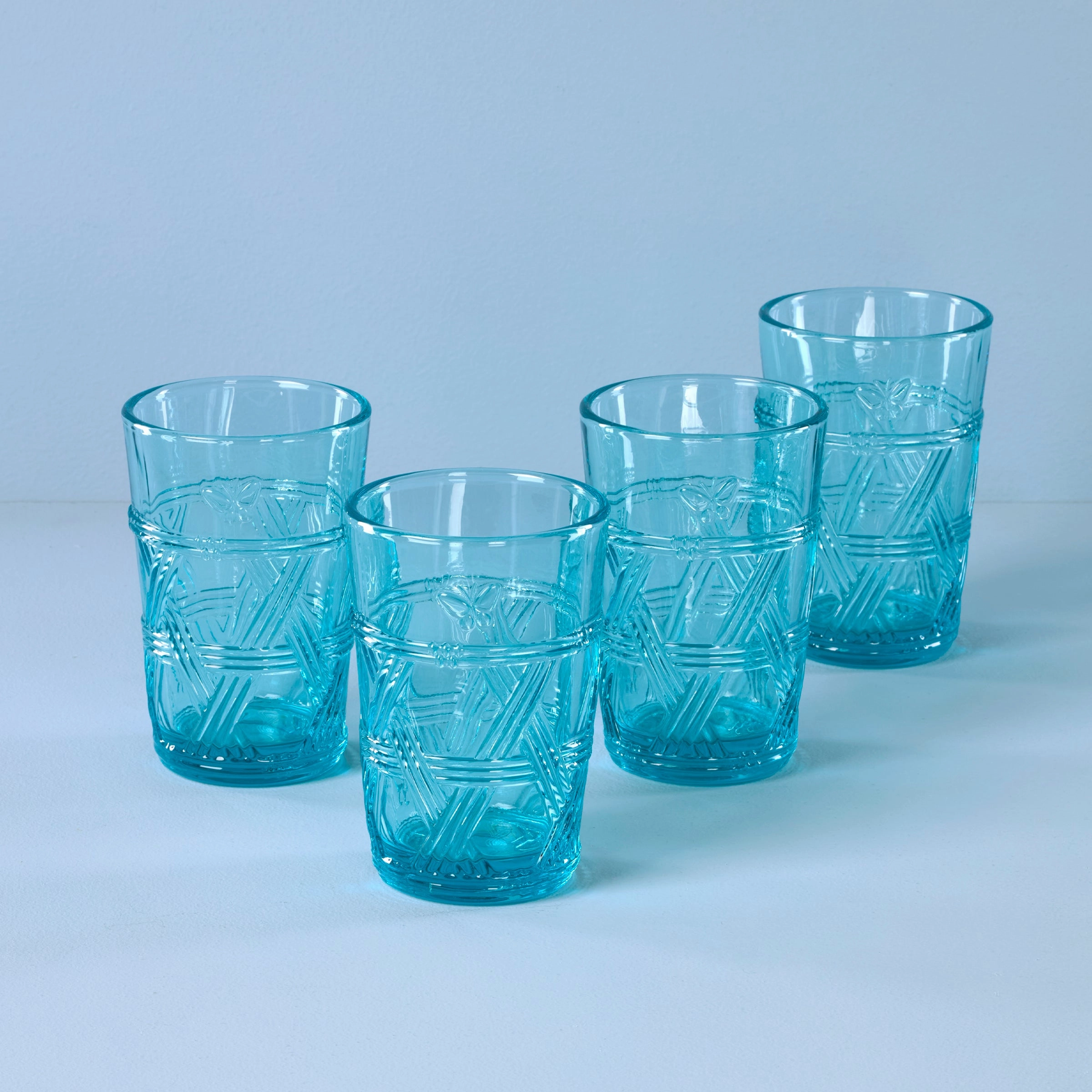 Butterfly Meadow Blue Tall Glasses - Set Of 4summer decor ,outdoor summer decor 
