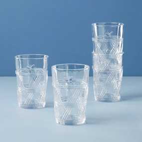 Butterfly Meadow Clear Tall Glasses - Set Of 4summer decor ,outdoor summer decor 