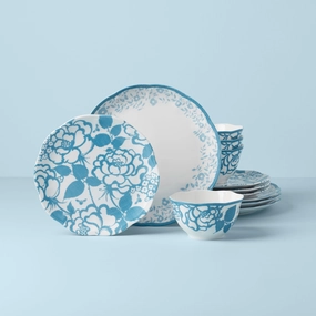 Butterfly Meadow Cottage Cornflower 12-Piece Dinnerware Setmodern kitchen decor ,kitchen dinner set ,dinnerware 