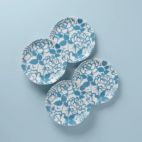 Butterfly Meadow Cottage Cornflower Accent Plates - Set of 4modern kitchen decor ,kitchen dinner set ,dinnerware 