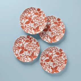Butterfly Meadow Cottage Saffron Accent Plates - Set of 4modern kitchen decor ,kitchen dinner set ,dinnerware 